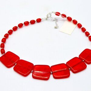 Tanya creations red acrylic necklace